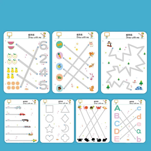 Reuseable Magic Tracing Notebook For Kids - 64 Pages